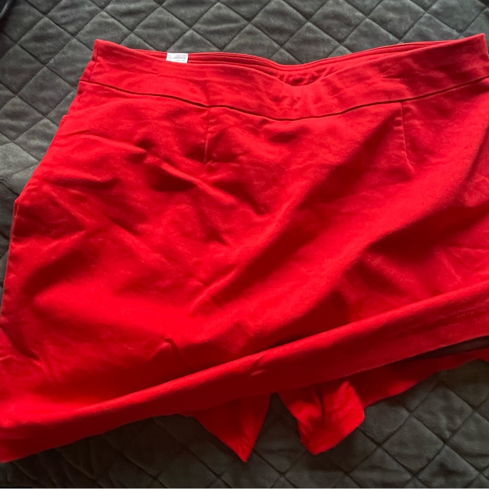 Vibrant Red Skort